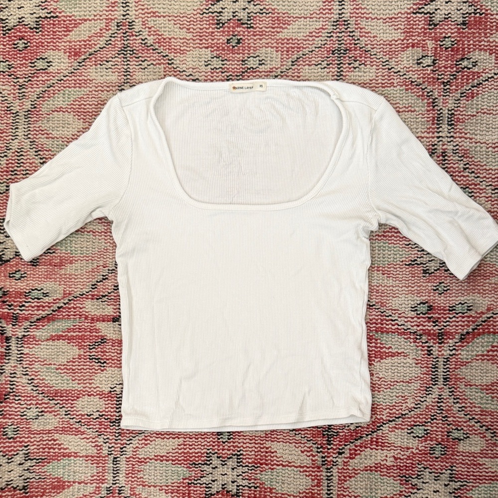 Marine Layer White Short Sleeve Tee